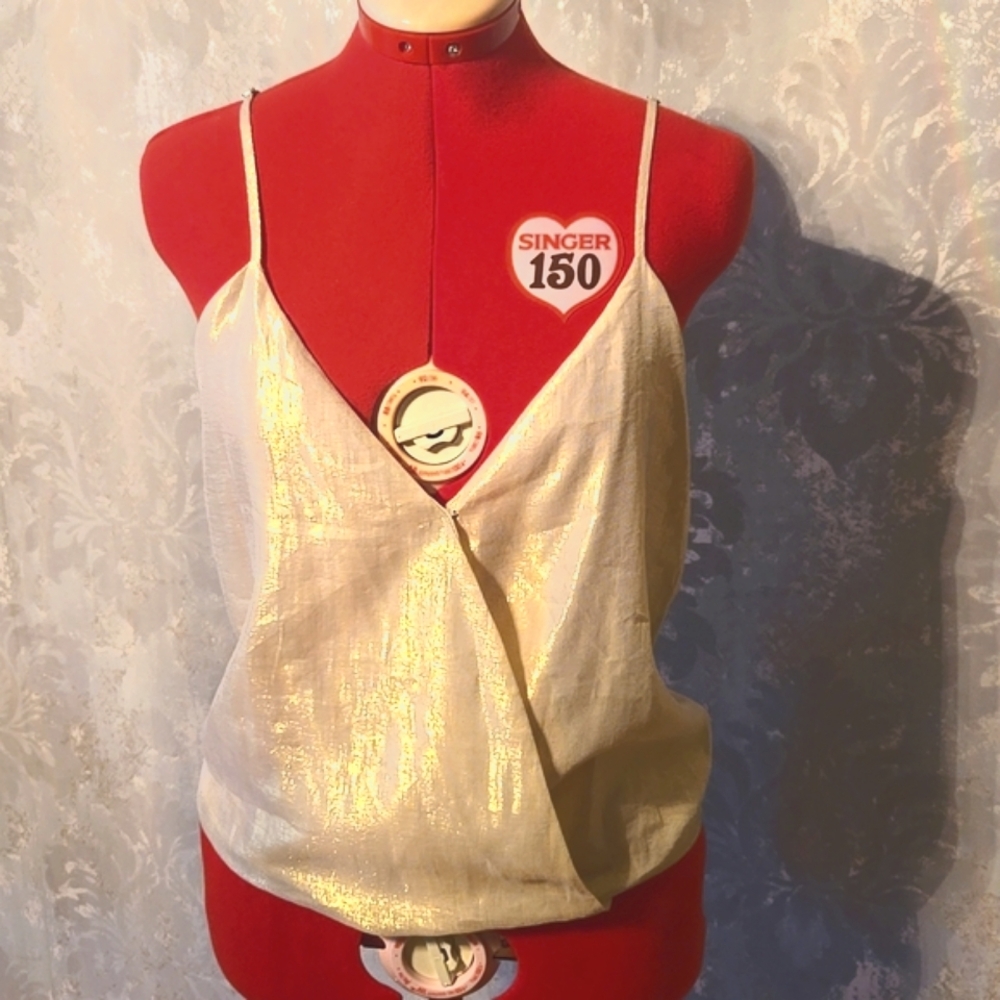 Parker silk shimmering gold camisole